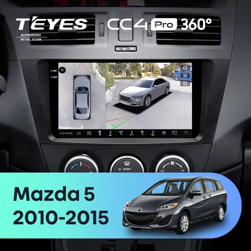 Штатная магнитола Teyes CC4 Pro 360 12/256 Mazda 5 3 CW (2010-2015)