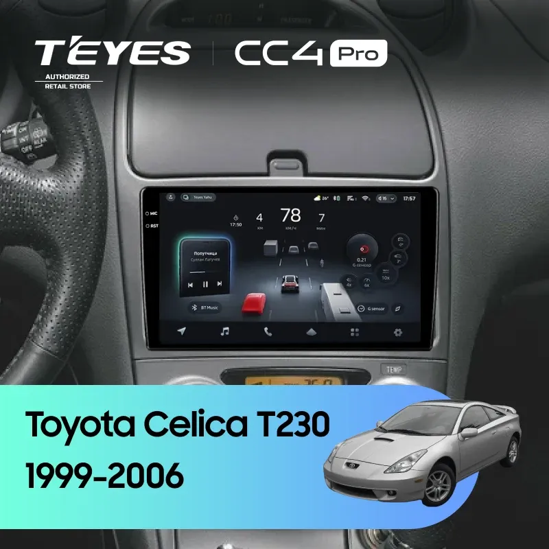 Штатная магнитола Teyes CC4 Pro 8/128 Toyota Celica T230 (1999-2006)