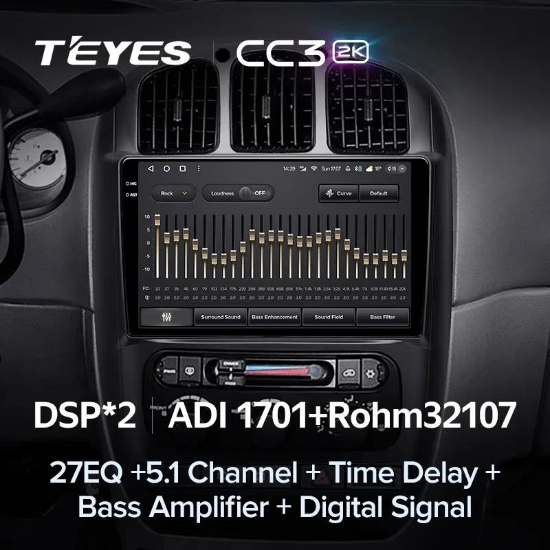 Штатная магнитола Teyes CC3 2K 4/64 Chrysler Voyager (2000-2007) Тип-A