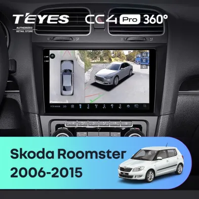 Штатная магнитола Teyes CC4 Pro 360 8/128 Skoda Roomster (2006-2015)