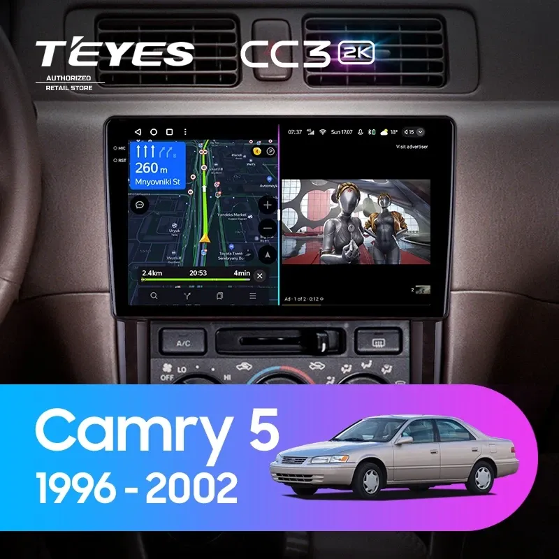 Штатная магнитола Teyes CC3 2K 4/32 Toyota Camry 5 XV 20 (1996-2002)