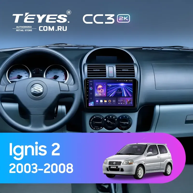 Штатная магнитола Teyes CC3 2K 4/32 Suzuki Ignis 2 (2003-2008)