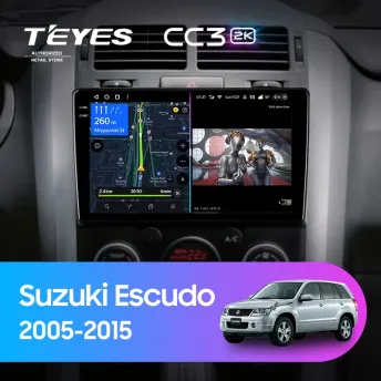 Штатная магнитола Teyes CC3 2K 360 6/128 Suzuki Escudo (2005-2015)