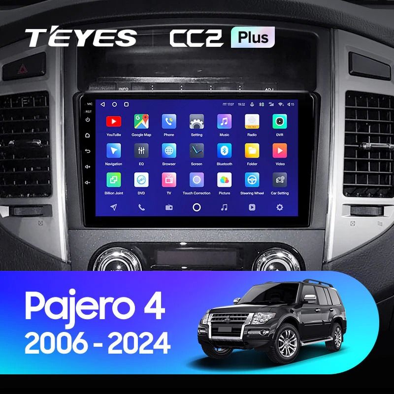 Штатная магнитола Teyes CC2 Plus 4/64 Mitsubishi Pajero 4 V80 V90 (2006-2024)