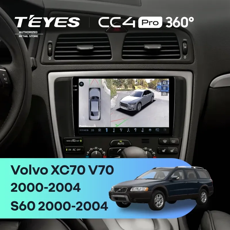 Штатная магнитола Teyes CC4 Pro 360 8/128 Volvo XC70 V70 (2000-2004)