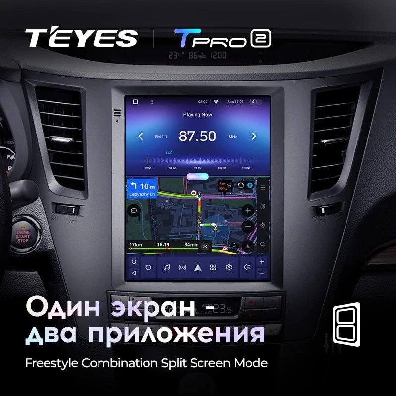 Штатная магнитола Tesla style Teyes TPRO 2 3/32 Subaru Outback 4 BR Legacy 5 (2009-2014)