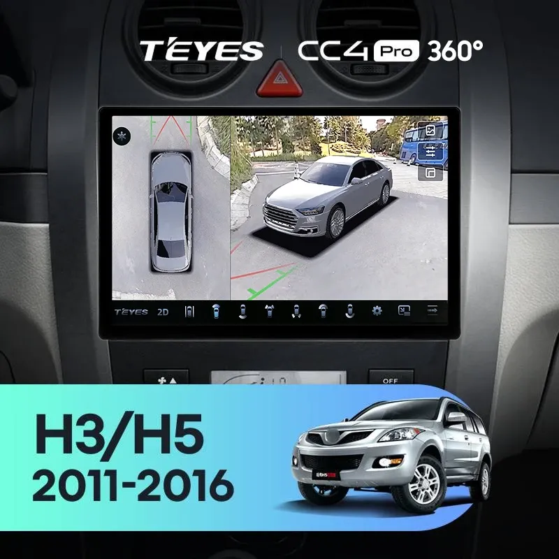 Штатная магнитола Teyes CC4 Pro 360 12/256 Haval H3 H5 (2011-2016) (11")
