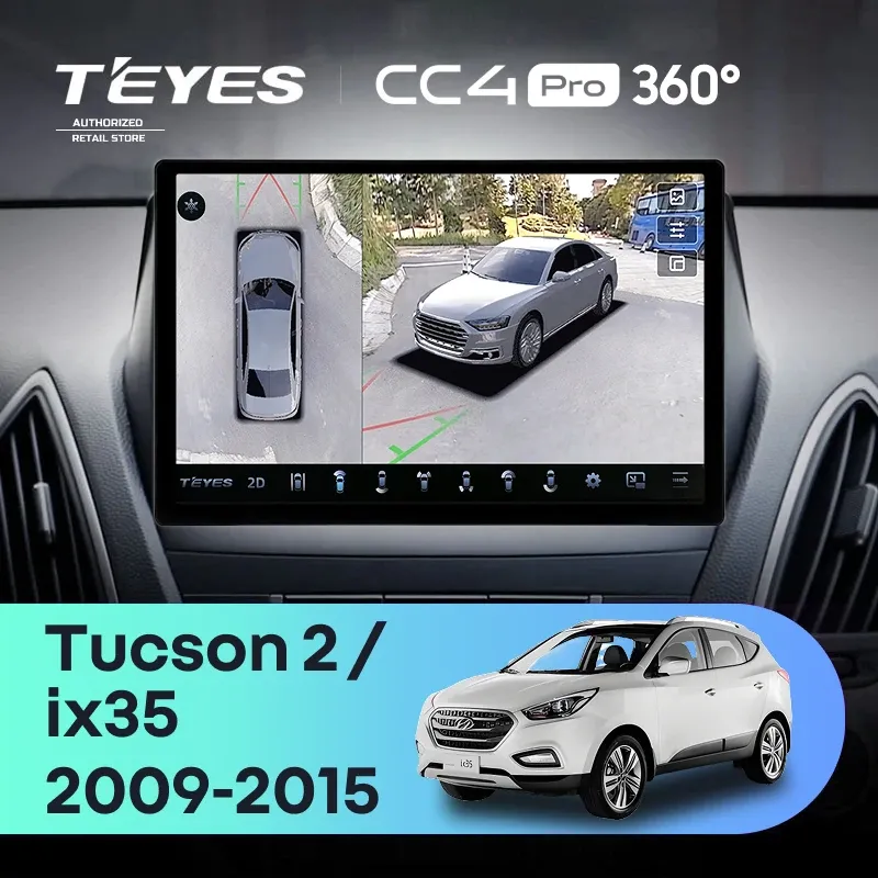 Штатная магнитола Teyes CC4 Pro 360 8/128 Hyundai ix35 (2009-2015) (Tucson 2) Тип-AB (11")