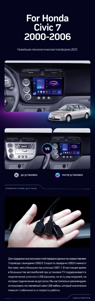 Штатная магнитола Teyes CC3 2K 6/128 Honda CR-Z 1 (2010-2016)