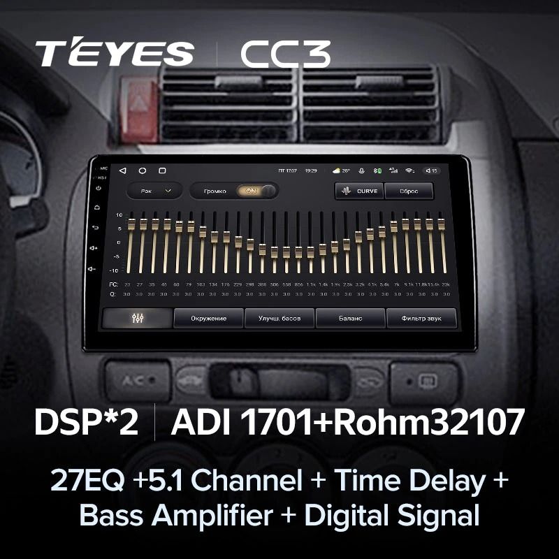 Штатная магнитола Teyes CC3 4/32 Honda Fit 1 (2001-2009)