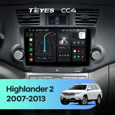 Штатная магнитола Teyes CC4 6/64 Toyota Highlander 2 XU40 (2007-2013) F3 9"