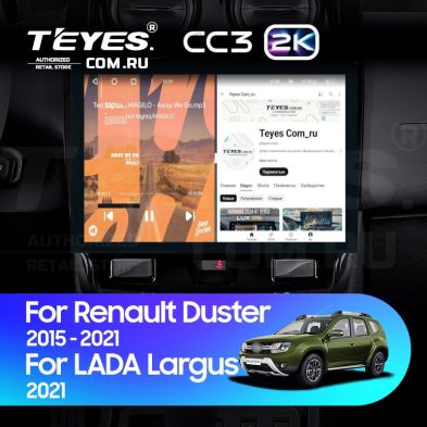 Штатная магнитола Teyes CC3 2K 6/128 Lada Largus 2021+ F1 (13")