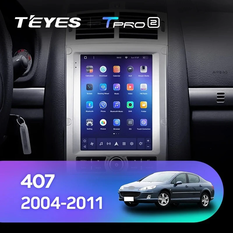 Штатная магнитола Tesla style Teyes TPRO 2 4/64 Peugeot 407 1(2004-2011)