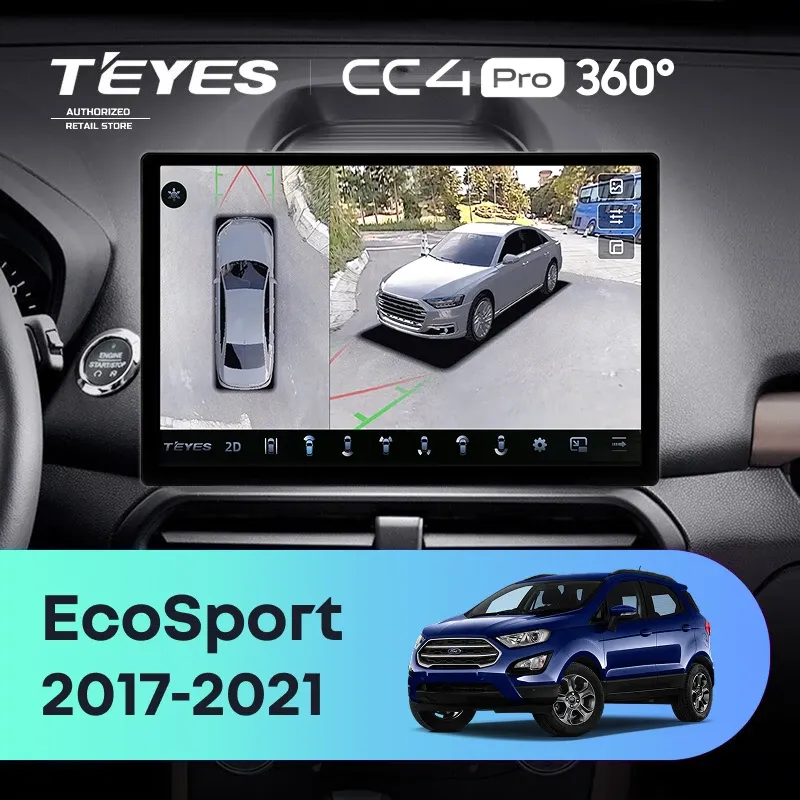 Штатная магнитола Teyes CC4 Pro 360 12/256 Ford EcoSport (2017-2021) (11")