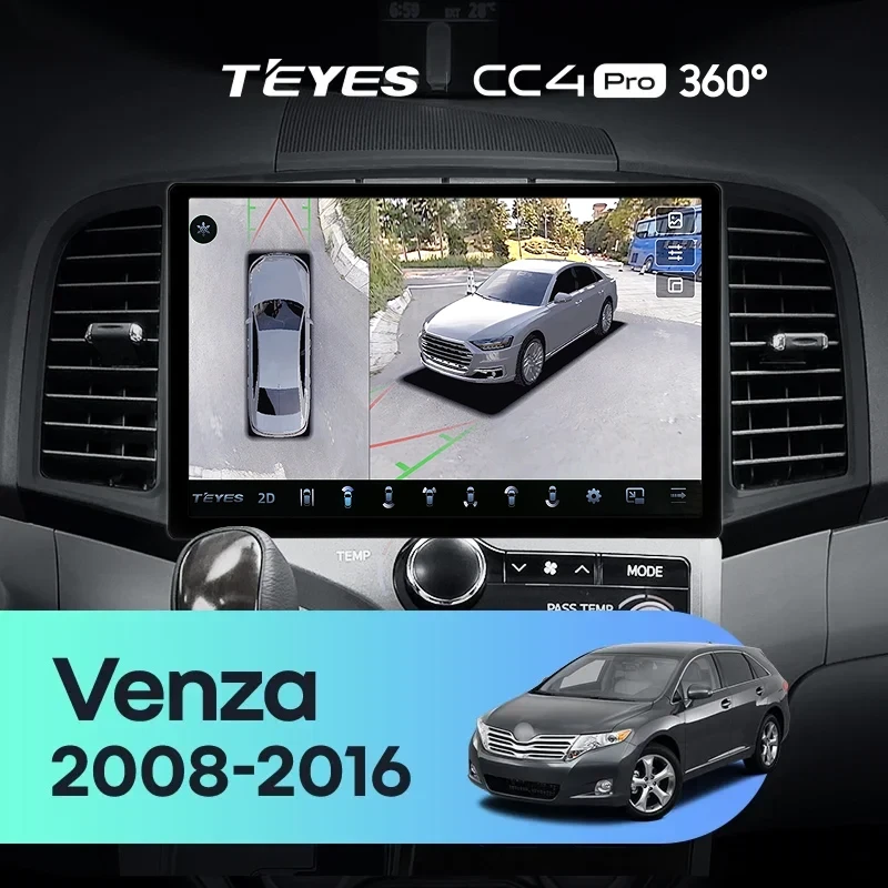 Штатная магнитола Teyes CC4 Pro 360 8/128 Toyota Venza (2008-2016) (11")