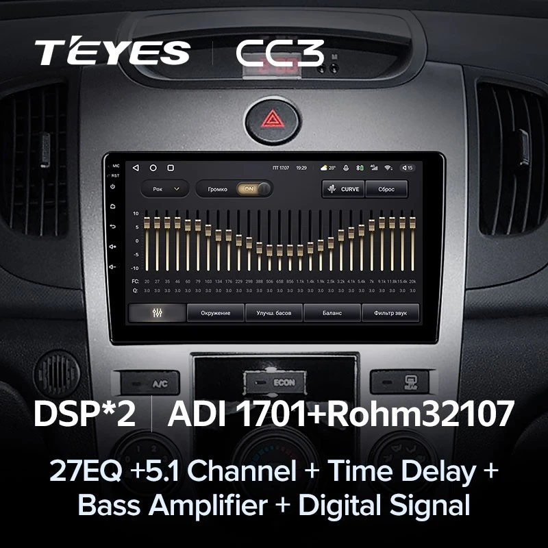 Штатная магнитола Teyes CC3 4/32 Kia Cerato 2 TD (2008-2013) F1